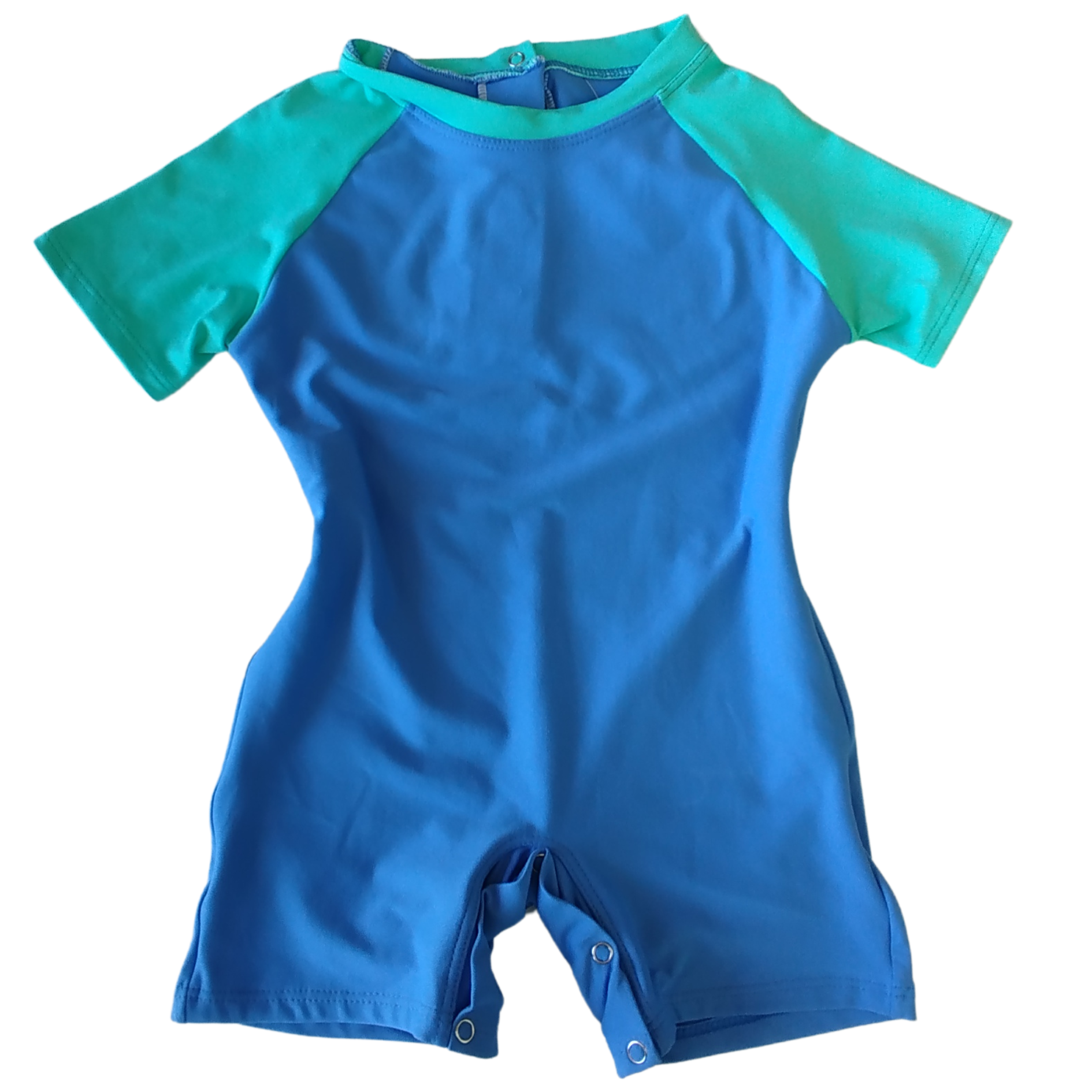 Macaquinho Infantil Masculino com Proteção Solar UV - Estampa Azul/Verde